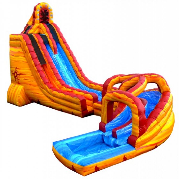 27ft Lava Twist Water Slide